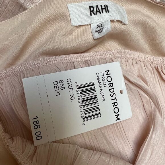 Rahi Leila Luster Long Sleeve Midi Dress in Champagne XL MSRP $186 - Picture 8 of 9